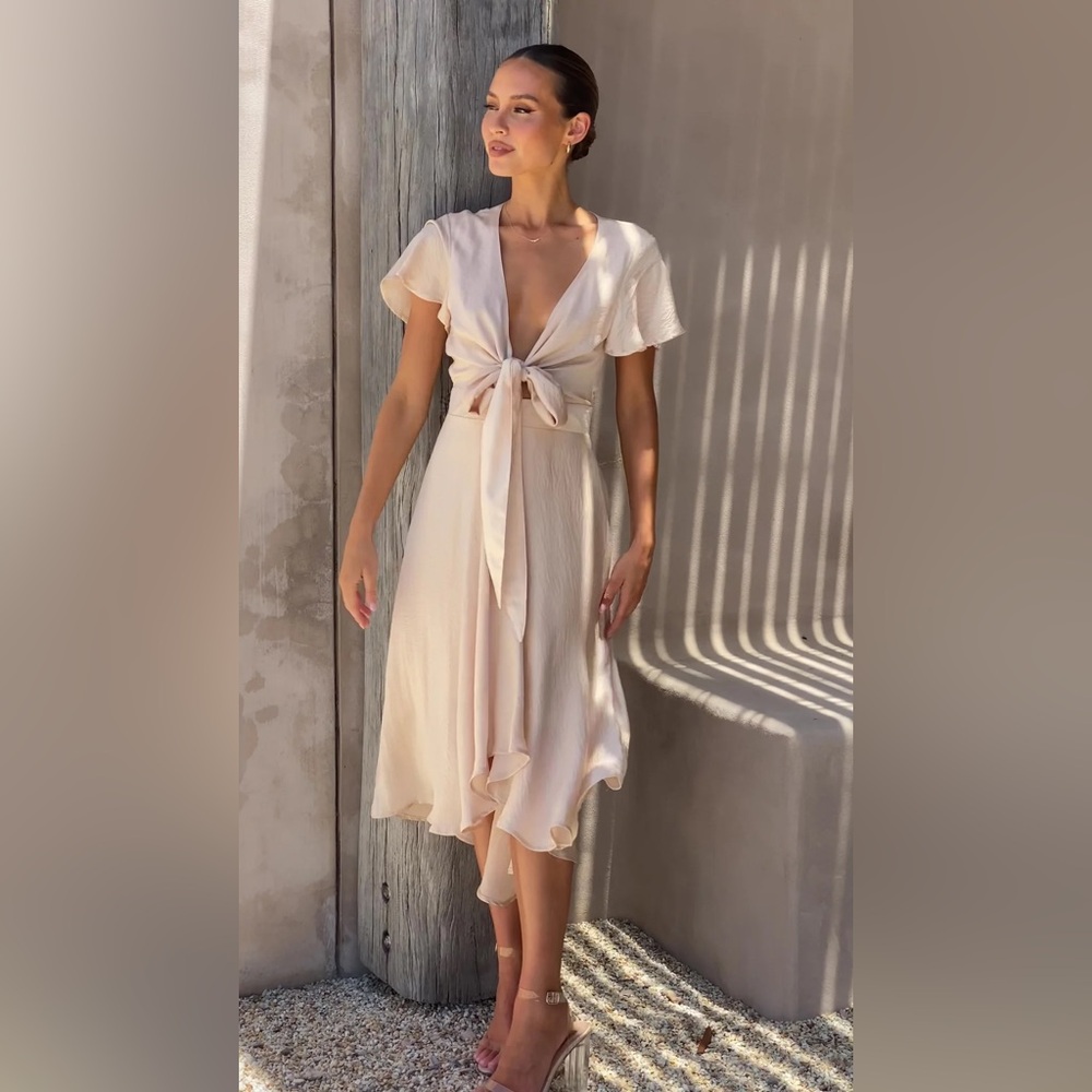 Elegant Pink Satin Dress